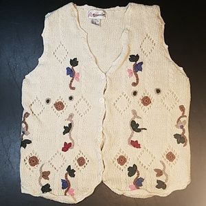 Real Vintage 90s Knitted and Embroidered Vest